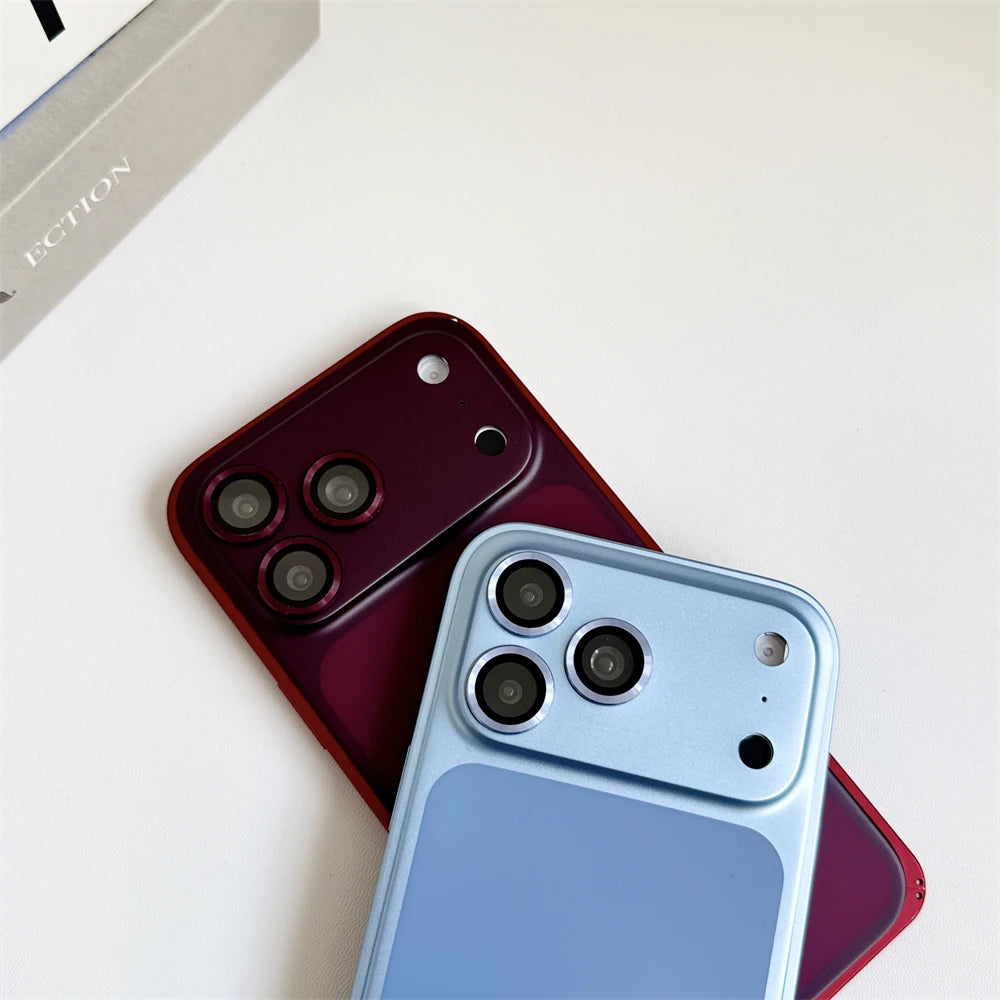 Metal Pure Frame Phone Case For iPhone 18 17 16 15 14 13 12 Pro Max Instant Convert Luxury Alloy Border Bumper Paste Phone Cover